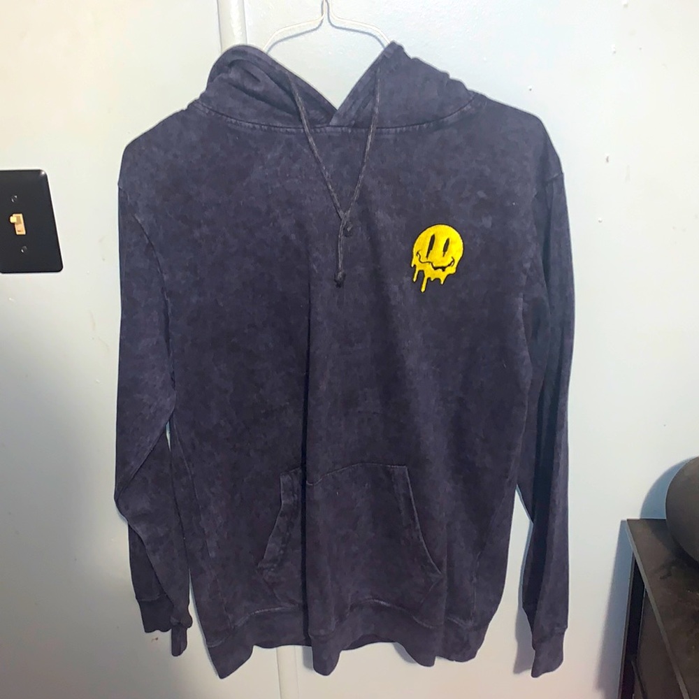 Blue Acid Wash Hoodie